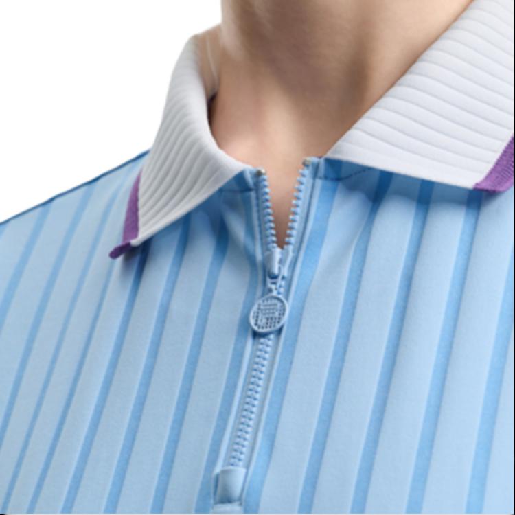 Fila Спортивная защита от солнца Дышащая теннисная футболка-поло с коротким рукавом Женские топы Колокольчиково-синий A11W433106FLB