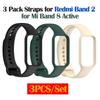 3 Pack Mixing Colors Silicone Band for Redmi Band 2 for Mi Band 8 Active Strap Watch Accessories Bracelet Replacement