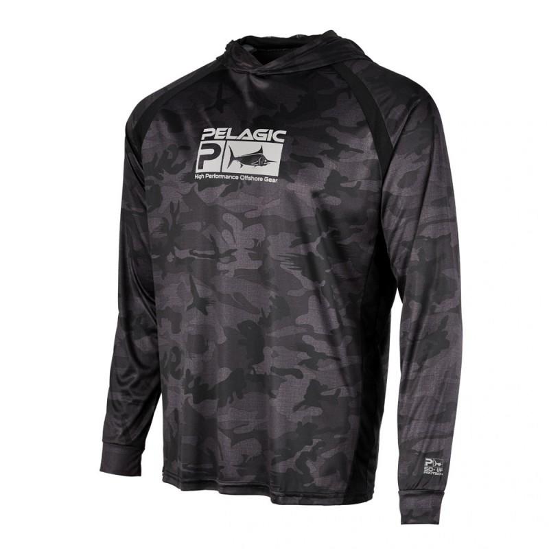 PELAGIC Удочка с длинным рукавом и капюшоном, дышащий, быстросохнущий, защита от солнца, ледяной шелк, Луя
