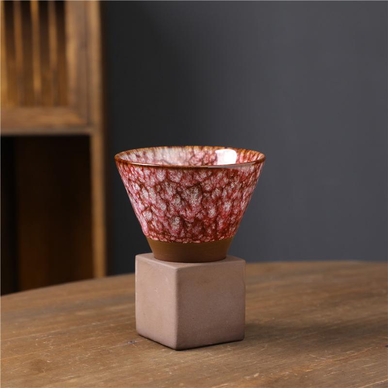 Керамическая чашка Kiln Change Creative с подставкой для чашки Керамическая ретро-кофейная чашка