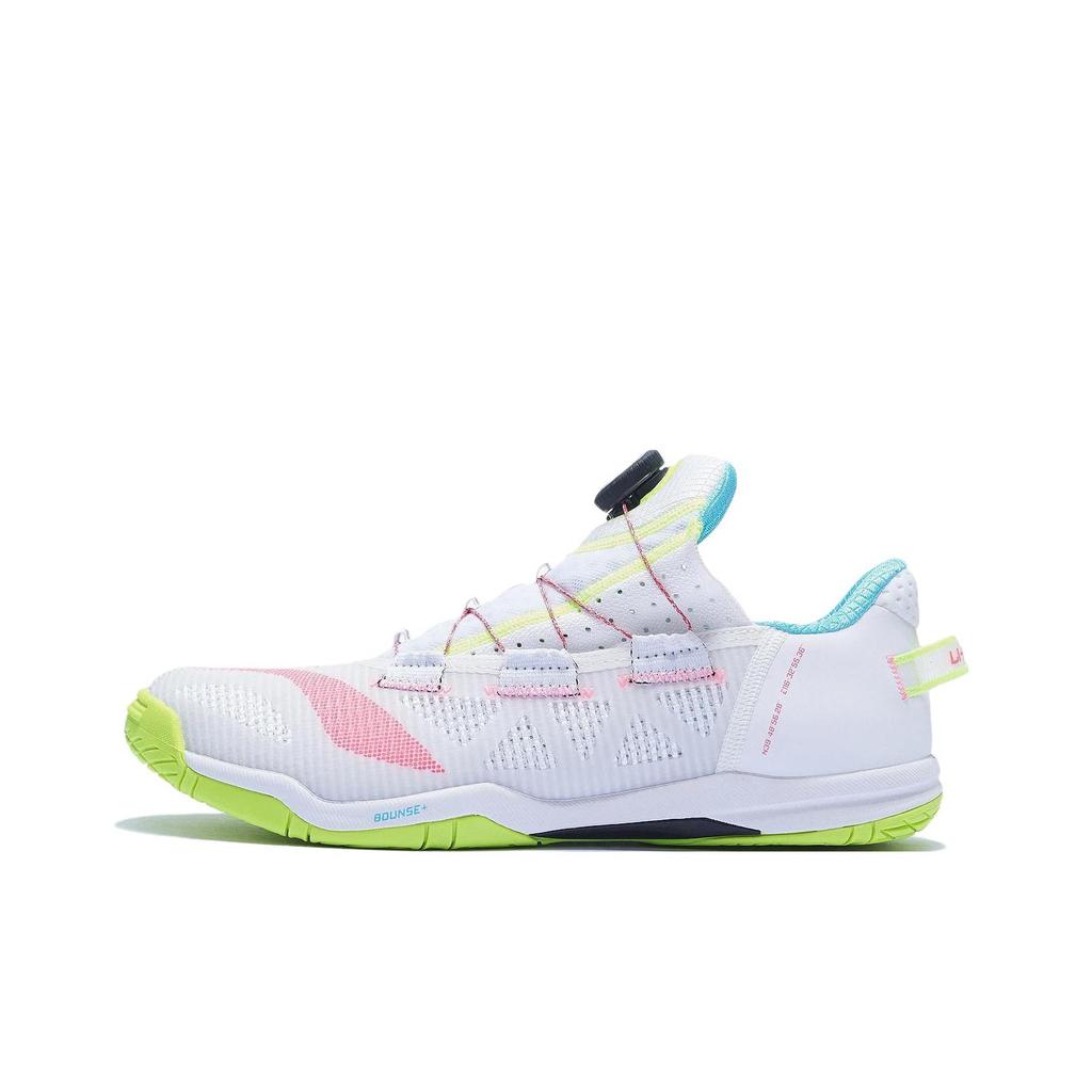 Li-Ning Нескользящие износостойкие амортизирующие низкие туфли для настольного тенниса унисекс белые зеленые розовые APPT003-1