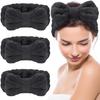 3 Pieces Spa Headband for Women Facial Headband Makeup Headband for Washing Face Terry Cloth Hairband Bow Towel Headbands