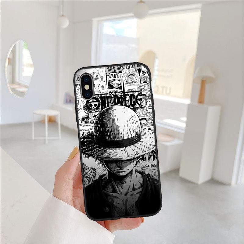 One Piece Soft Shell Phone Case for iPhone 16 15 14 13 12 Pro Max Plus Mini