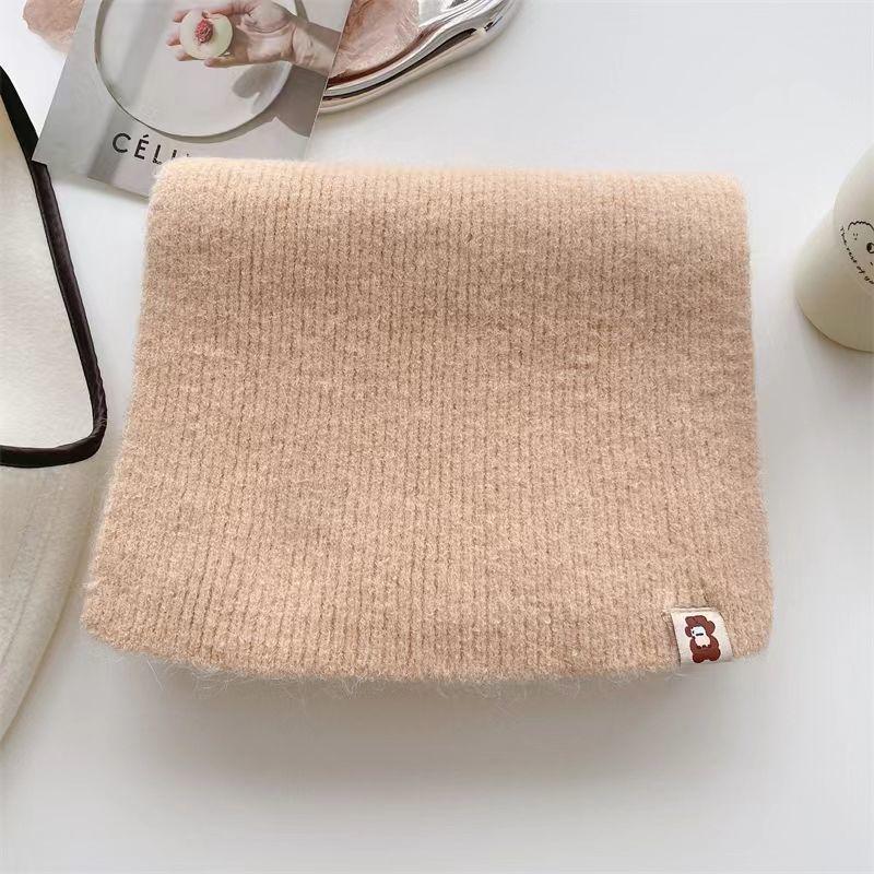 Зимний вязаный шарф, женские толстые теплые шарфы, шарфы ручной работы, сплошной цвет