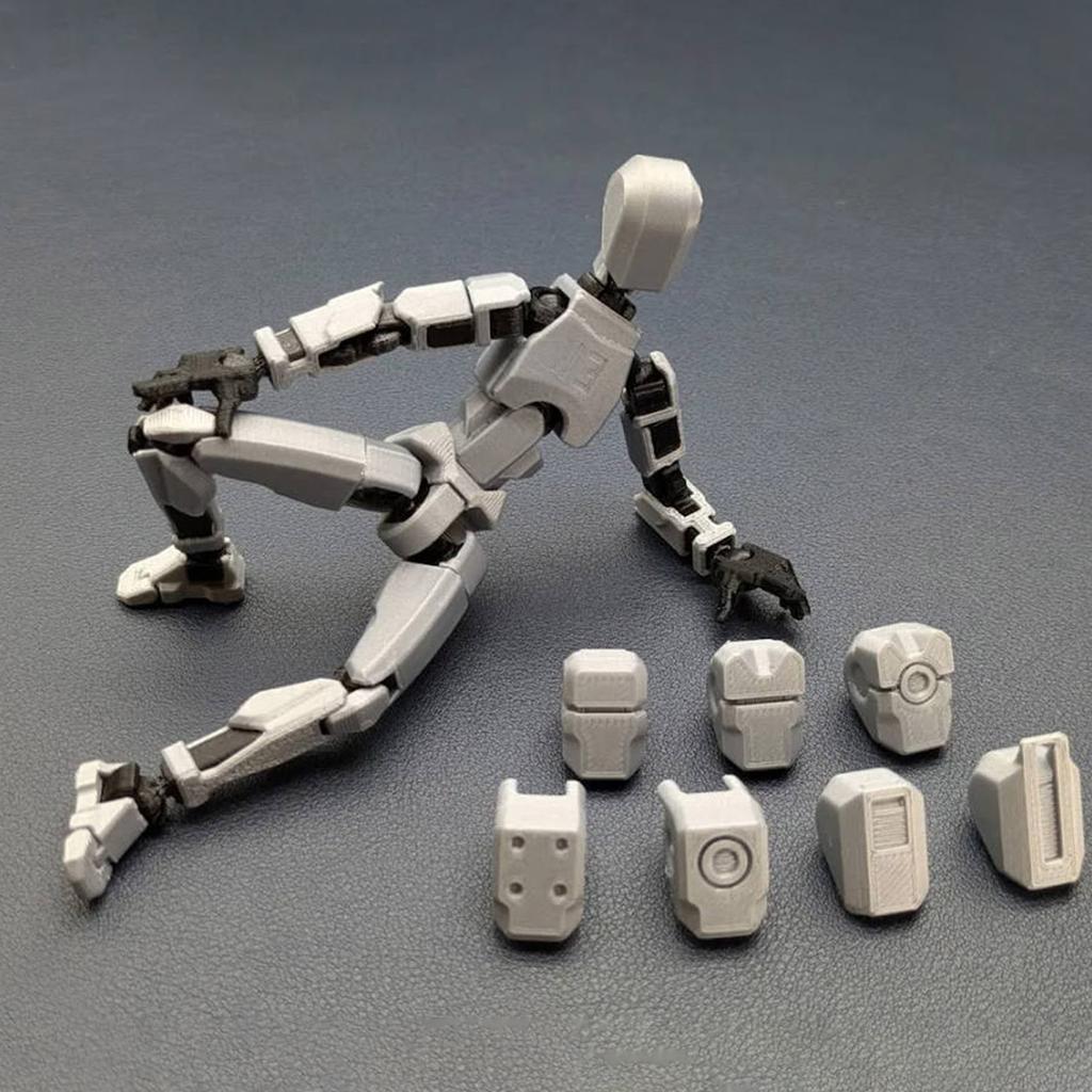 7 подвижных кукольных голов, 3D-печатная голова робота-титана, подвижная подставка, подходит для коллекции, настольные украшения