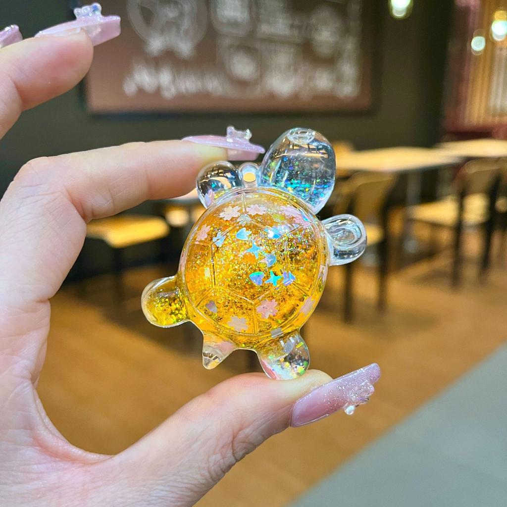 Diy Creative Table Toy Gift with Luminous Sand, Dazzling and Sparkling Turtle Ornaments