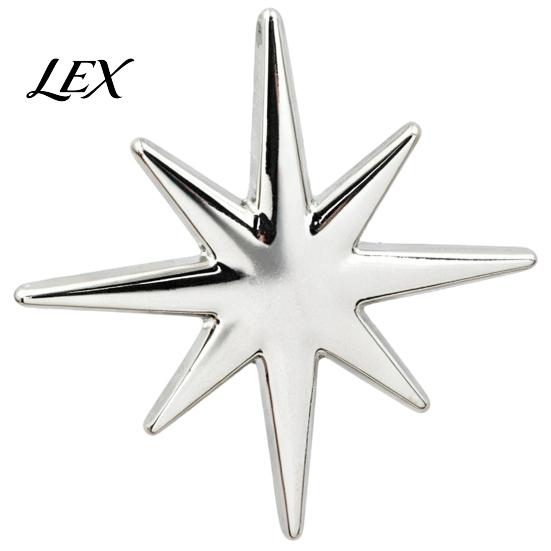 Elegant Star Pin Alloy Eight-pointed Brooch Pin, Shape Decorative Jewelry, Vintage Clothing Accessory for Suits Coats Scarves Shawls Bags Metal