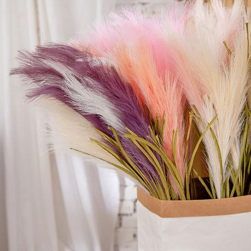 Искусственные цветы Зеленые растения Украшения Ремесла Тростник Трава Ins Ветер Свадьба Креатив