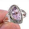 Natural Pink Amethyst Gemstone Handmade 925 Solid Silver Jewelry Ring S.6.5 H4l25