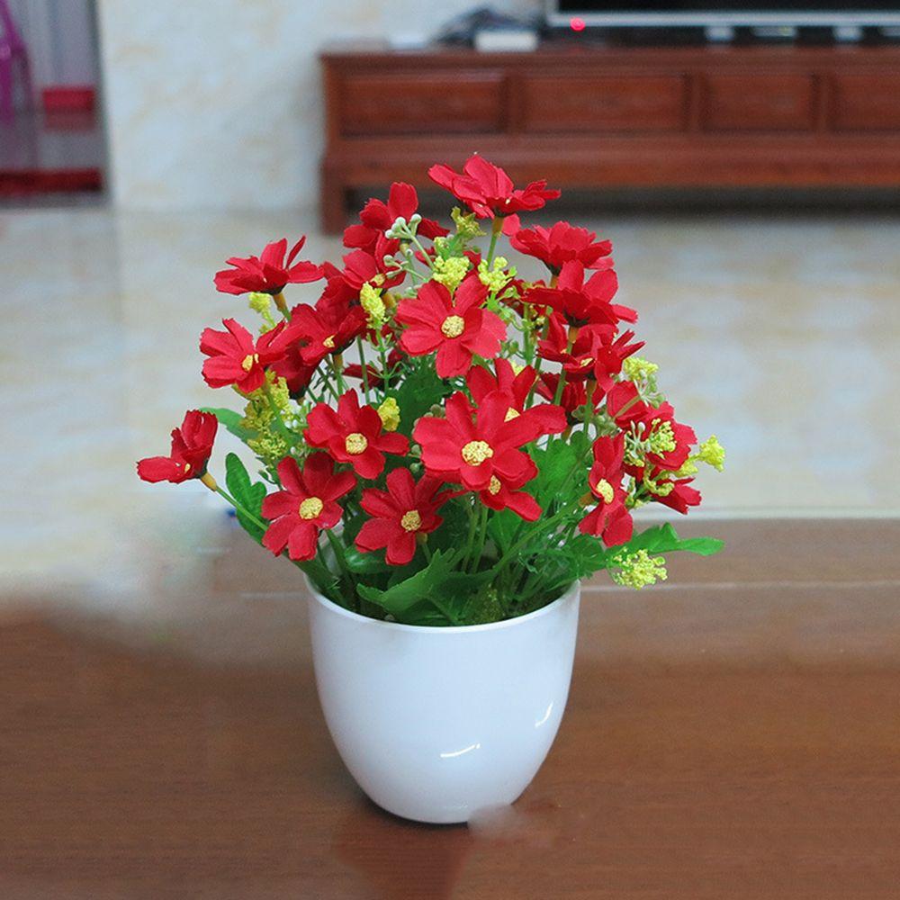 Party Supply Ornaments Silk Chrysanthemum Artificial Plants Flowers Potted Simulation Bonsai