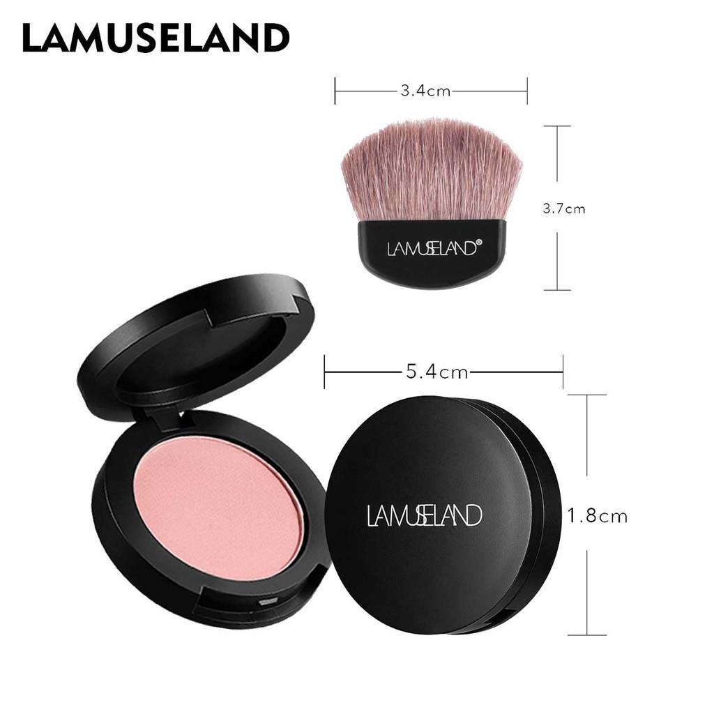 LAMUSELAND Набор бархатных румян для лица с кистью для румян #LAS301