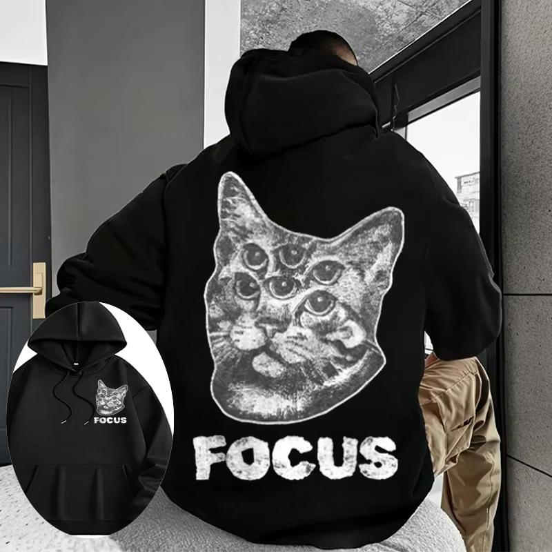 2025 COOLMIND DB Cat 100%Printed Cotton Sweater Hoodie Acid Washed Exclusive Graphic Unisex Cool Streetwear Men Big Size Y2K
