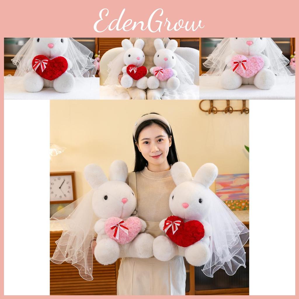 Cute Wedding Bunny Plush Toy For Girlfriend Valentine's Day Gift 45cm Pink Red