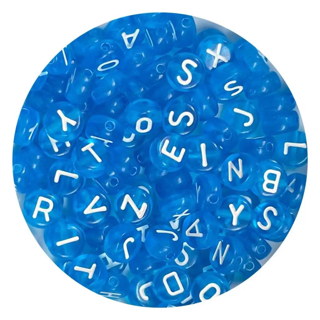 100/200/300/500pcs Acrylic Letter Beads Round Loose Spacer Alphabet Beads For Jewelry Making DIY Handmade Bracelet Accessories