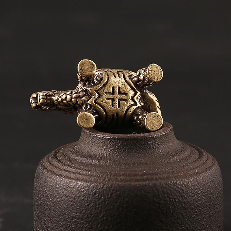 3D латунная статуя дракона, черепахи, литье, мини-животное, металлическая фигурка, домашний декор, настольная скульптура, ландшафтное украшение, подарок