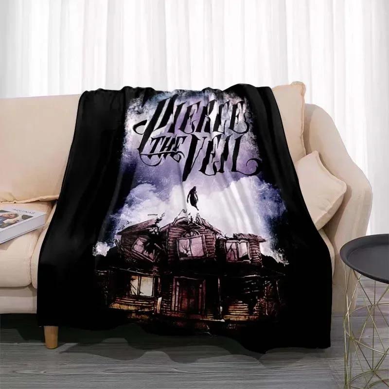 Фланелевое одеяло с принтом группы Pierce The Veil, мягкое, теплое, детское, плюшевое покрывало для кровати, спальни, дивана-кровати, пикника, подарок для фаната