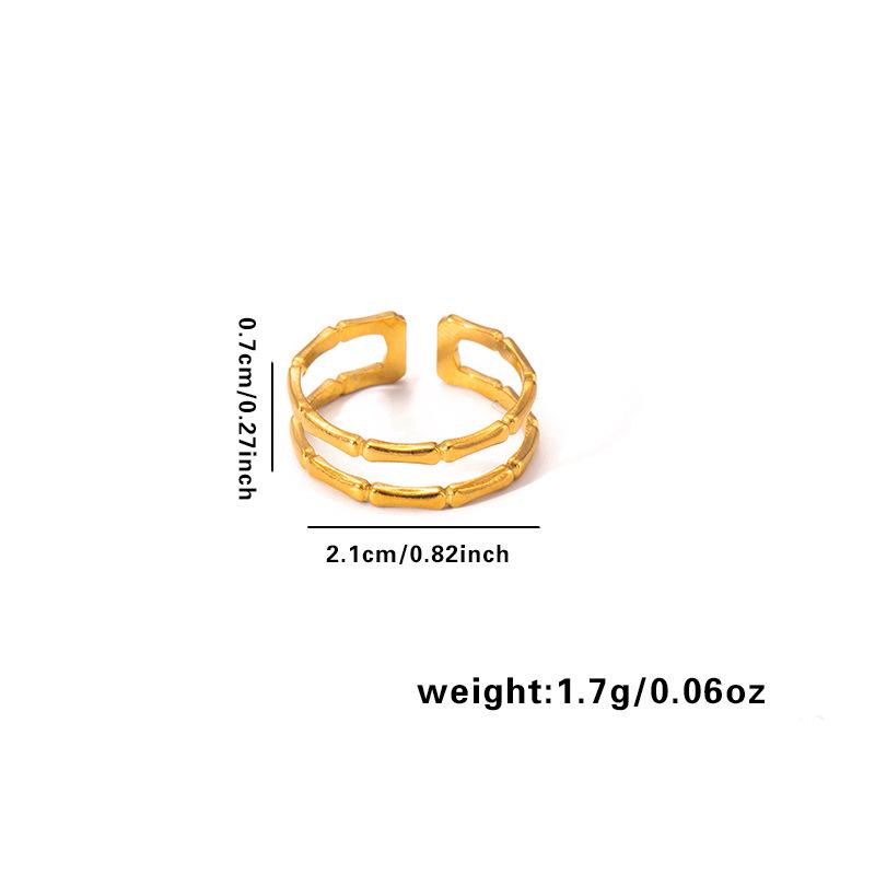 European & American Trendy Titanium Steel Geometric Open Ring - Hip-Hop Style Snake Design