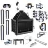 KRATKI Oliwia 16kW Ø200 Cast Iron Fireplace Insert with External Chimney Set