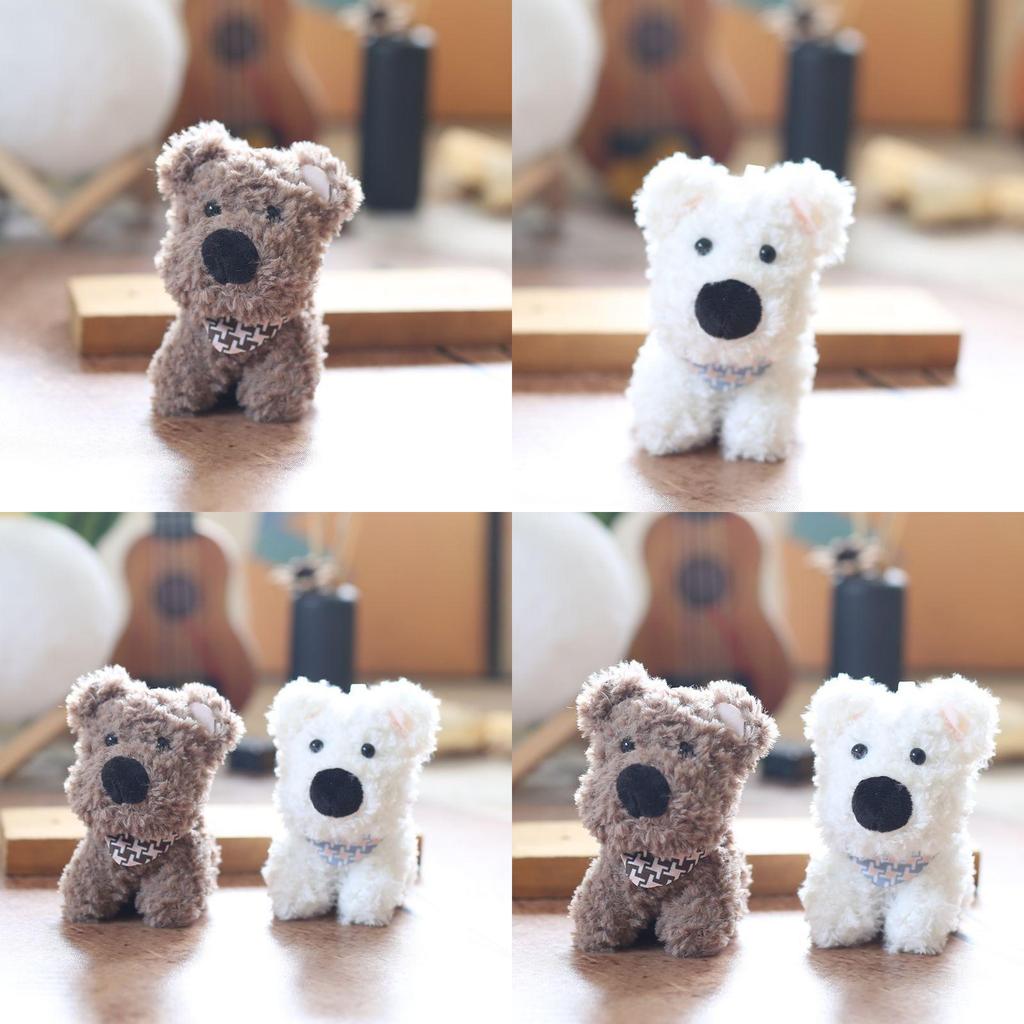 West Highland Dog Plush Keychain Backpack Charm Pp Cotton Stuffed Animal Gift For Pet Lovers