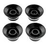 Musiclily Pro Guitar Top Hat Knob Inch Standard Bell Knob for USA Les Paul LP SG Gibson Electric Black of Guitar, (Set 4)