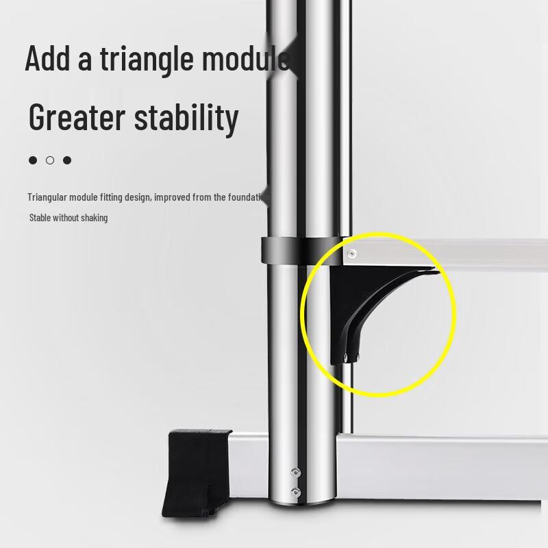 BUBUWEN Stainless Steel Telescopic Ladder