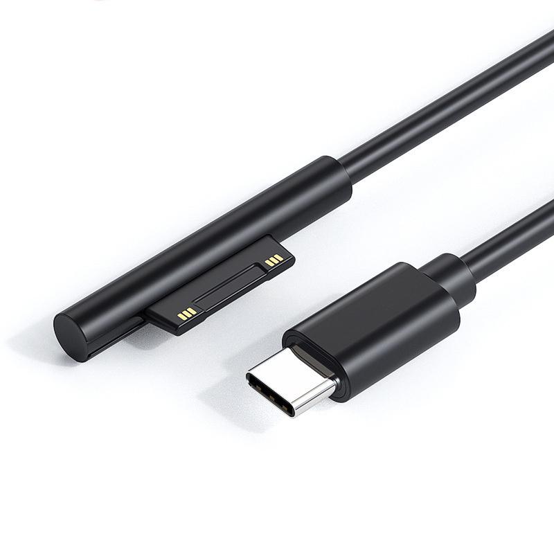 Кабель для быстрой зарядки PD Surface Connect — Type-C 15 В 3 А, совместимый с Microsoft Surface Pro 8/7/6/5/4/3, Go 3/2/1, Laptop 4/3/2/1