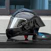 Full Face Motorcycle Helmet With Single Visor Large Rear Wing Bluetooth Slot All Season Use Men Women