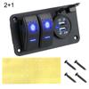 Interior Parts 12~24V Circuit Control Boat Car Switch Panel 2/3 Gang Digital Voltmeter Dual USB Port Outlet Combination