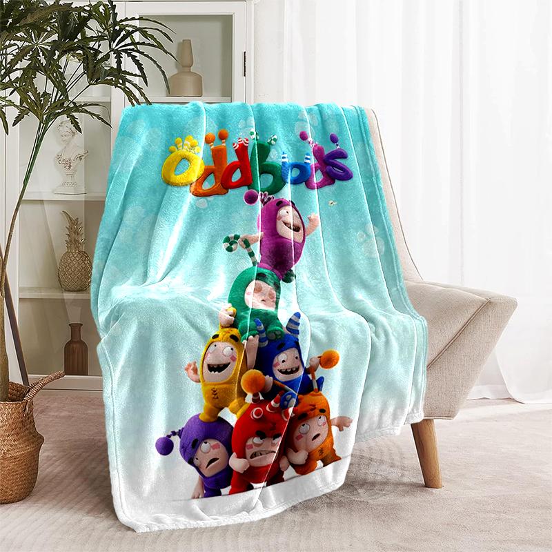 1pc Blanket Oddbods Print Design, Lightweight Blanket for Sofa, Bed- Soft &Warm, Gift for All Seasons like Christmas, Halloween