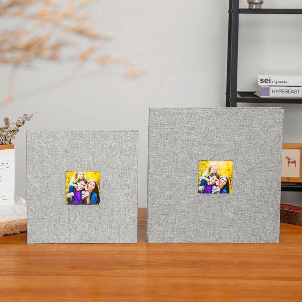 6in Linen Cover Photo Album Interleaf Type Memory Book Large Scrapbook Album Baby Growth