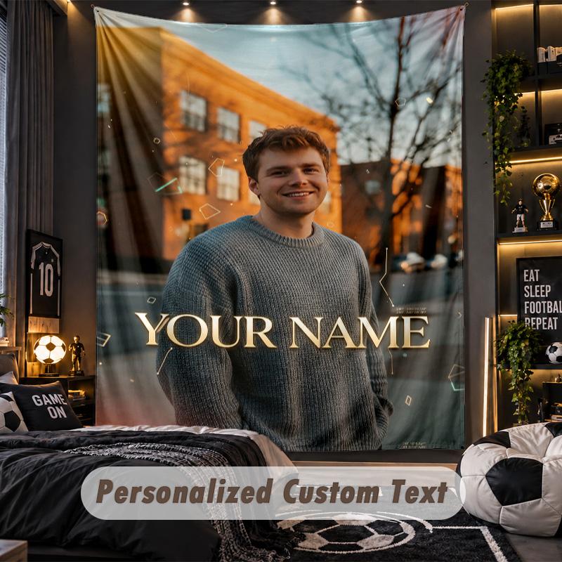 Personalized Wall Tapestry,Alex Warren Custom Printed Name, Fabric Wall Art For Indoor Room Backdrop