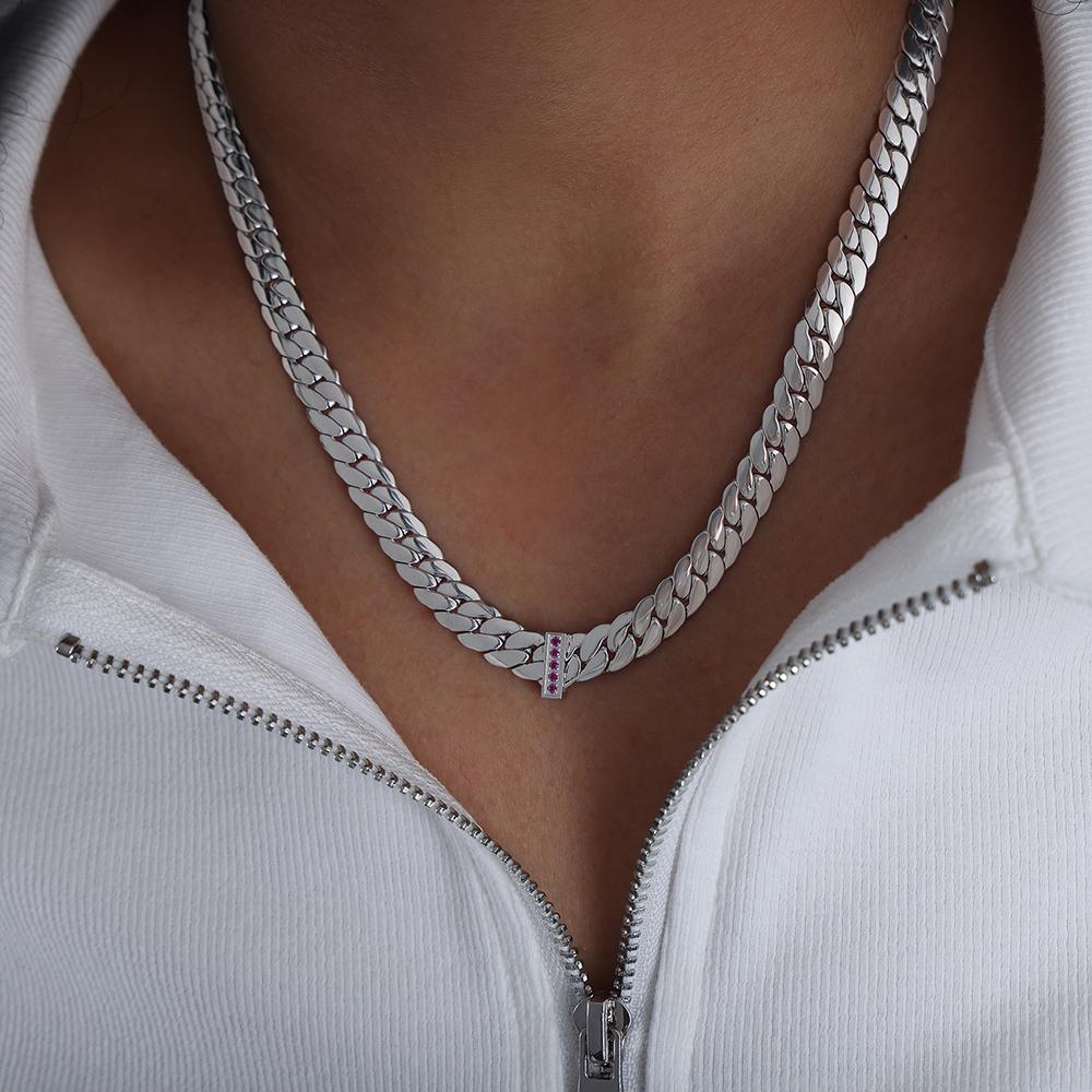 Цепочка из нержавеющей стали 316L для женщин, с покрытием из 18-каратного золота, инкрустированная цирконами, женские толстые колье в стиле хип-хоп и рок