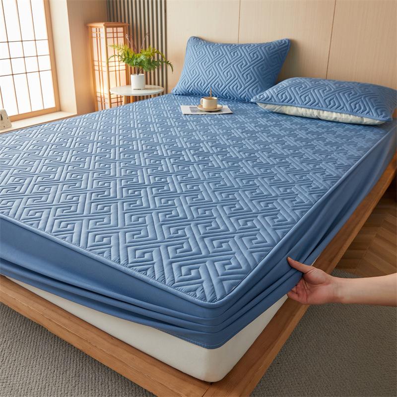 Хлопковый Водонепроницаемый Стеганый Наматрасник Защита Матраса Пылезащитный Чехол Одинарная Простыня Для Защиты Матраса