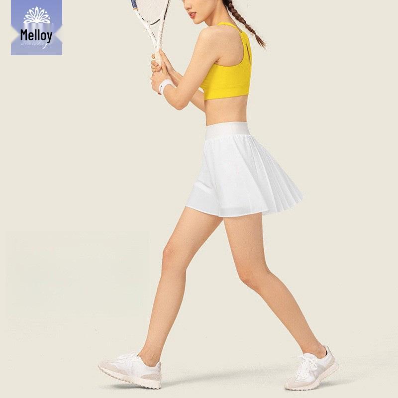 Women's Quick-Dry High Waist Tennis & Fitness Skirt with Built-in Shorts
