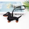 PU Leather PU Leather Hanger Dog Bag Pendant Cute Dachshund Keychain  Women