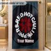 Beach TowelRed Hot Chili Peppers Custom Name Text Personalized Soft Towel for Beach Pool Indoor Home Decor Gift