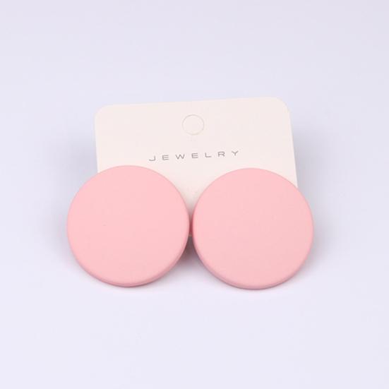 1 пара серег-гвоздиков ярких цветов с геометрическим рисунком, аэрозольная краска, пирсинг, простые для женщин и девочек, большие