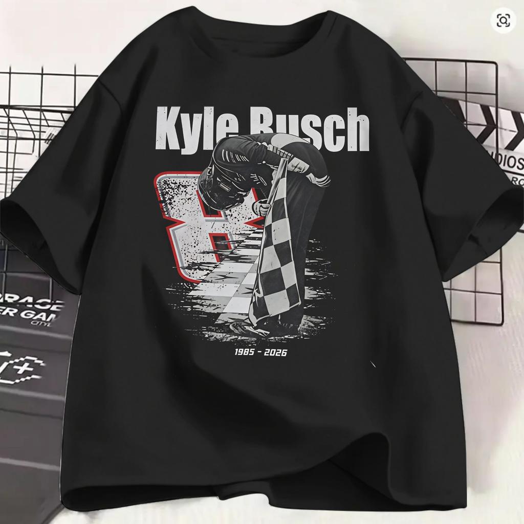 Kyle Busch 100 Cotton TShirt For Unisexs Summer Funny T Shirts ONeck Leisure Tee Shirt Big Size Hot Sale Tops