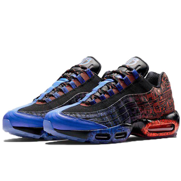 Nike Кроссовки Air Max 95 Низкие Беговые Унисекс Черно-Сине-Красные Издание 2019 года 839165-064 2019