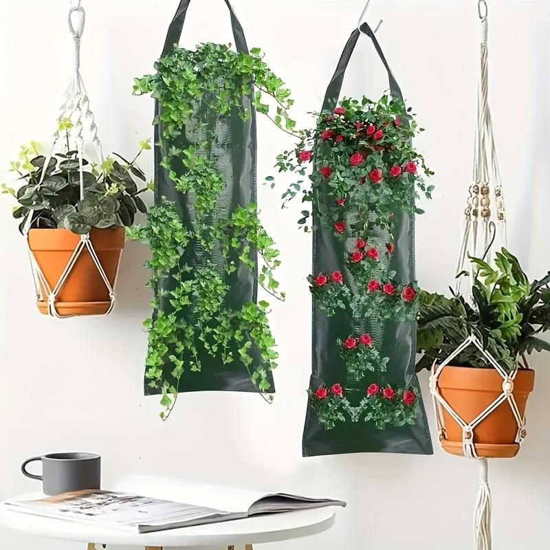 Трехсекционный подвесной мешок для посадки клубники премиум-класса - конструкция с 8 отверстиями для различных овощей - компактный вертикальный мешок для посадки