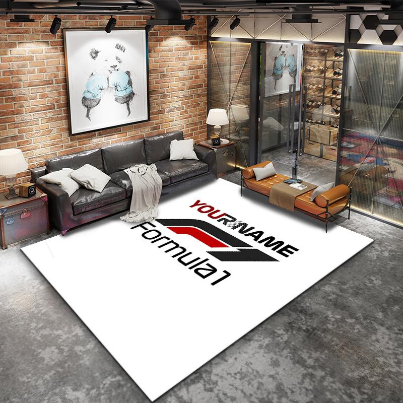 F1 Gear Custom Name Carpet Rug For Living Room Bedroom Home Sofa Decoration Kids Play Nonslip Floor Mat