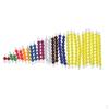 Montessori Math Materials - 2 Sets of Colored Bead Stairs 1-9 & 10pcs Yellow Beads Bar Early