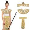 Взрослый головной убор фараона, египетский воротник, манжета, браслет-змея, ожерелье, аксессуар для египетского костюма на Хэллоуин для женщин и мужчин