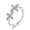 Fashion S925 Sterling Silver Ring Gardenia Women'S Ring Simple Open Ring