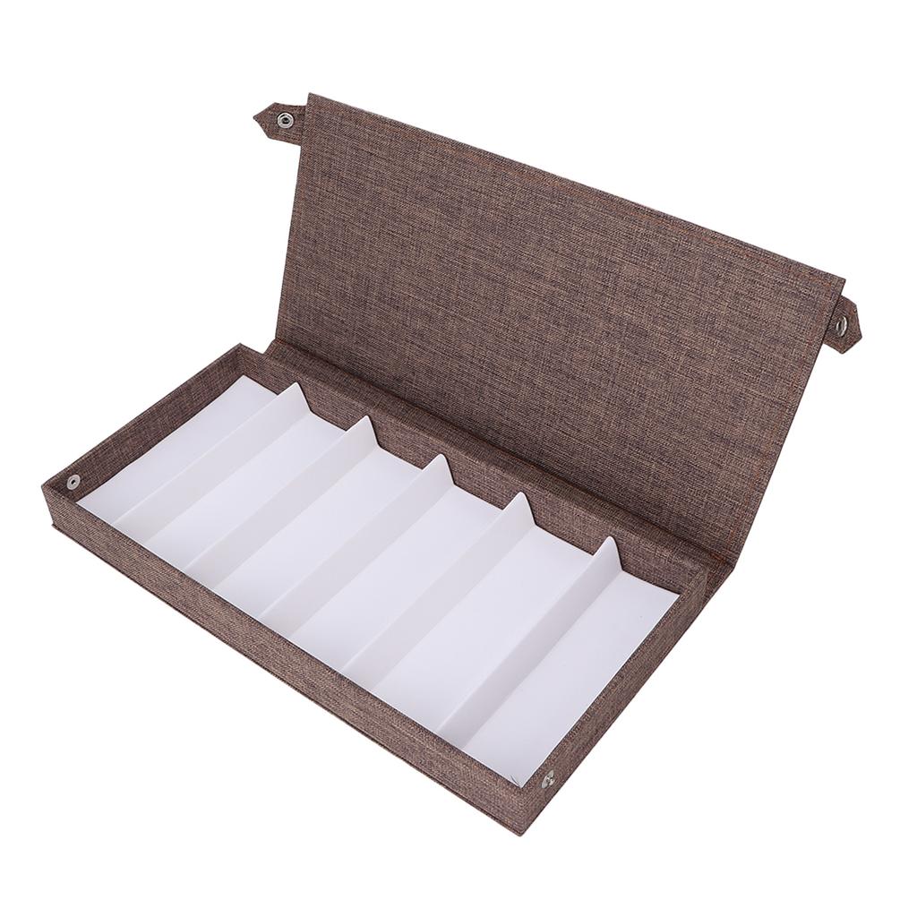 Eyeglasses Collector 6 Slots Multiple Eyeglasses Storage Case Box Organizer for Women Men UseCoffee