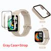 9D Glass Case +Strap For Redmi Watch 2 Lite PC Hard Cover Screen Protector Watchband Bracelet for Redmi Watch2 Lite Accessories