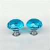 Cupboard Drawer Color Diamond Single Hole Furniture Hardware Handle Transparent Small Handle Crystal Handle Screw