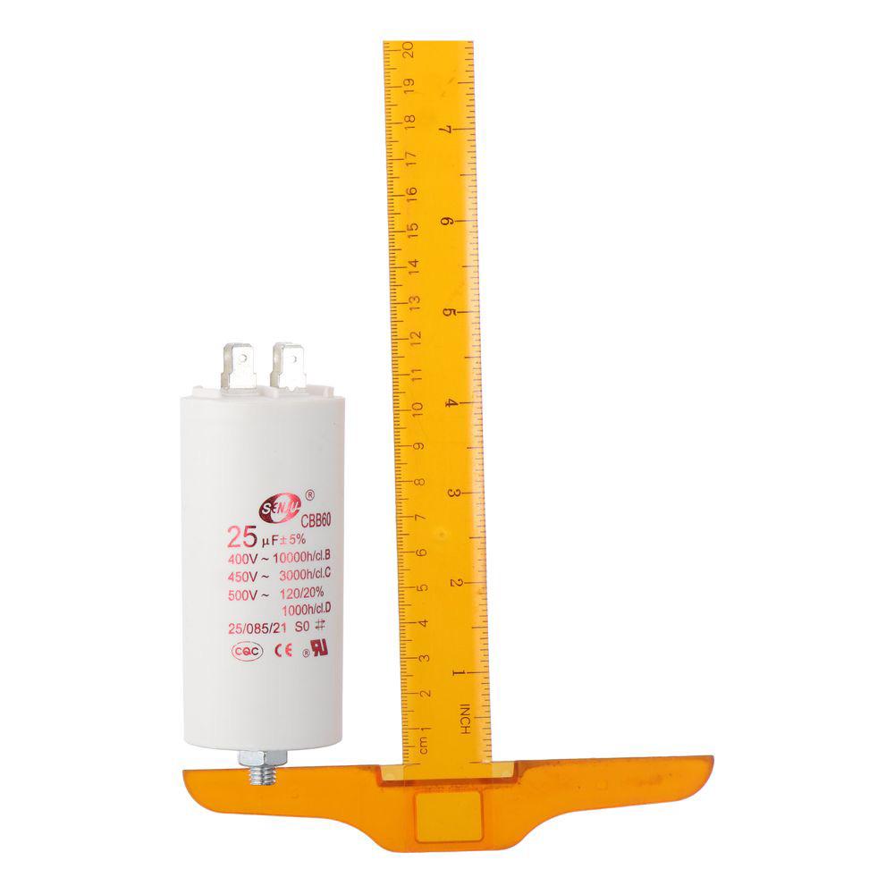 25 мкФ, 450 В переменного тока, CBB60, рабочий конденсатор, цилиндр 50/60 Гц, простой в использовании, воздушный компрессор, двигатель водяного насоса