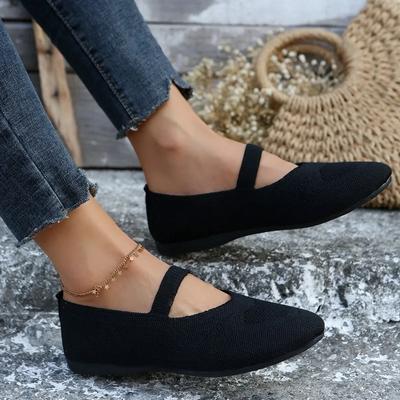 Модные женские балетки из эластичного трикотажа на плоской подошве в стиле ретро, новые весенние дышащие сетчатые мокасины-балетки, мокасины слипоны Lazy Shoes