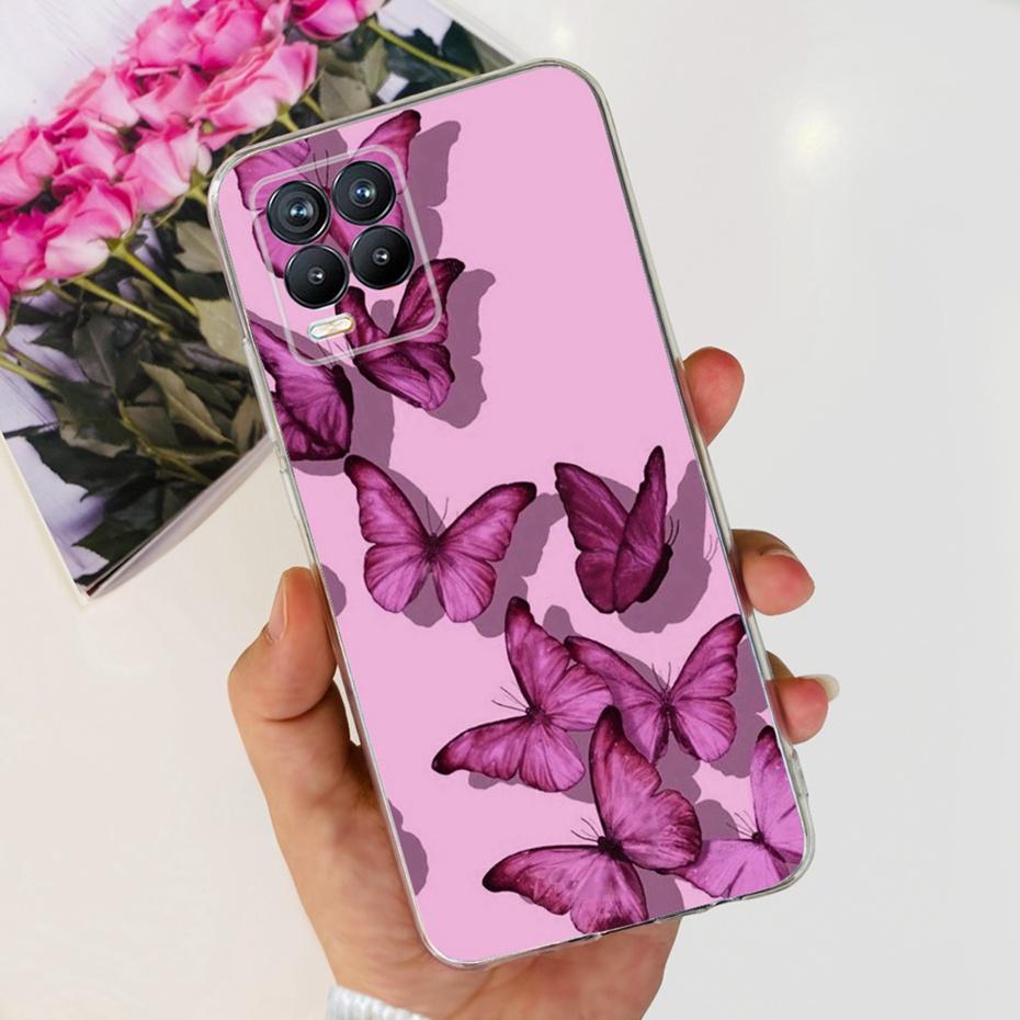 Чехол для Realme 8 4G / Realme 8 Pro / Realme 8 5G Красивые Чехлы для Телефона с Принтом Для Realme8 8Pro Мягкий Силиконовый ТПУ Задняя Крышка